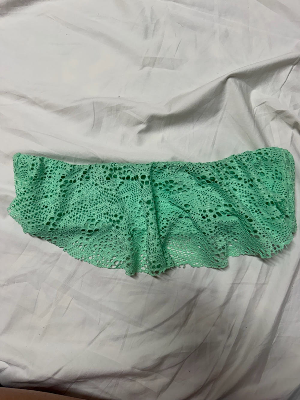 Crochet Bandeau Bikini Top - Mint Green